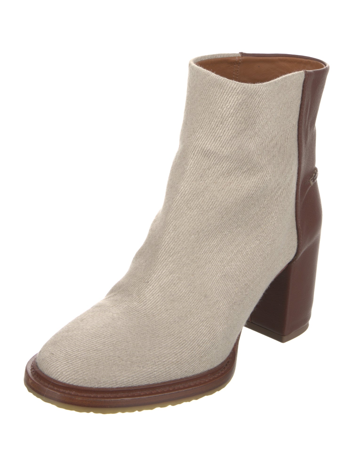 Chloé Canvas Colorblock Pattern Boots