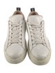 Chloé Leather Scalloped Accent Sneakers