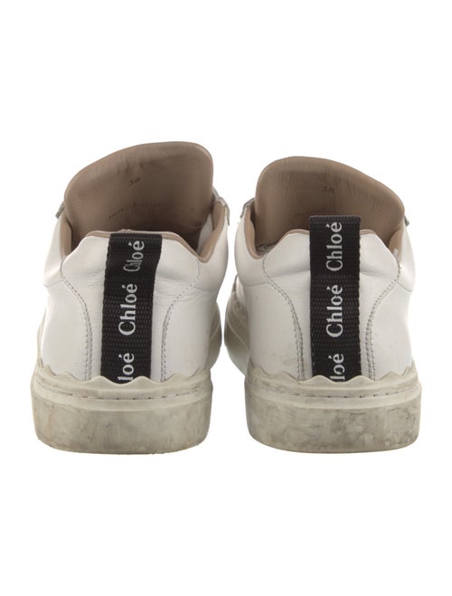 Chloé Leather Scalloped Accent Sneakers