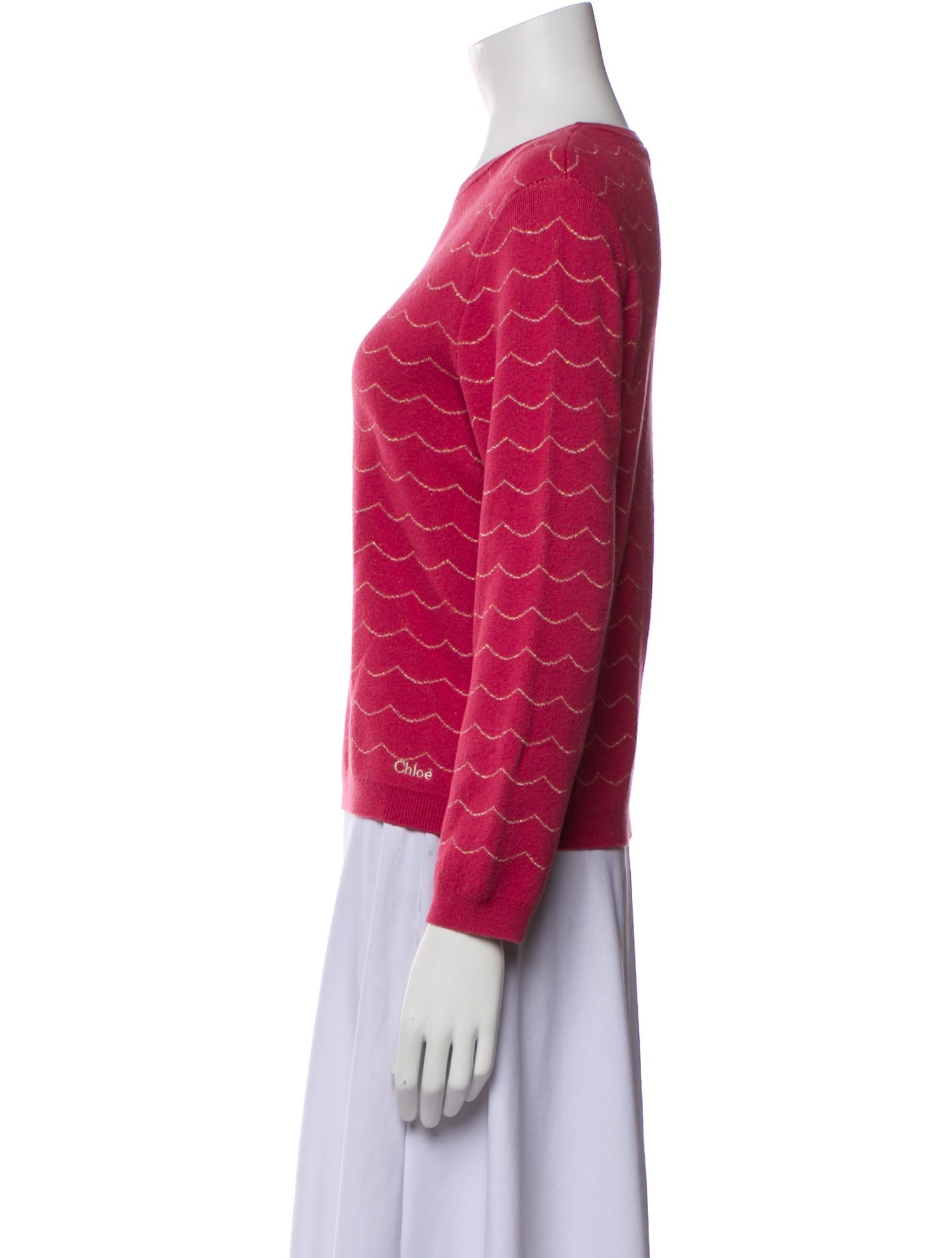 Chloé Striped Crew Neck Sweatshirt