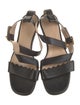 Chloé Leather Scalloped Accent T-Strap Sandals