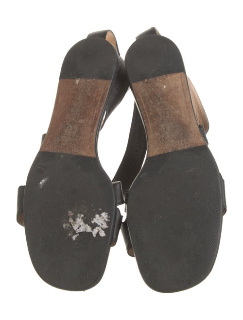 Chloé Leather Scalloped Accent T-Strap Sandals