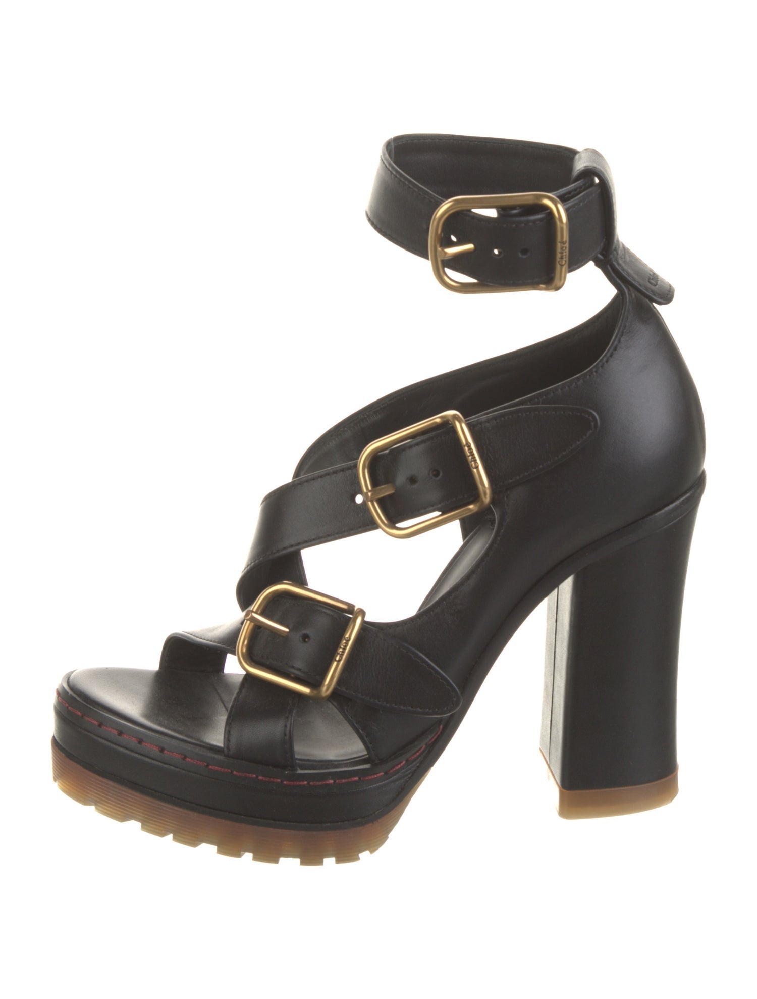 Chloé Leather T-Strap Pumps