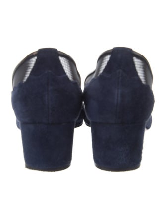 Chloé Suede Mesh Accents Pumps