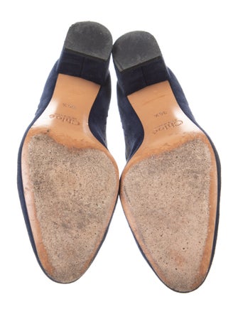 Chloé Suede Mesh Accents Pumps