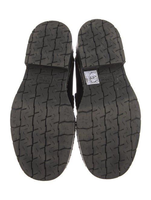 Chloé Leather Whipstitch Trim Loafers