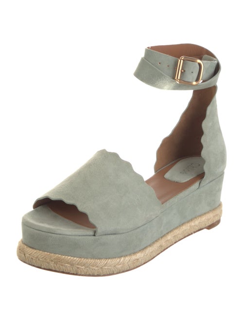 Chloé Suede Scalloped Accent Espadrilles