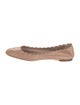 Chloé Leather Scalloped Accent Ballet Flats