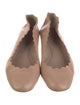 Chloé Leather Scalloped Accent Ballet Flats