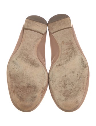 Chloé Leather Scalloped Accent Ballet Flats