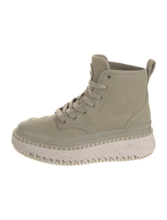 Chloé Canvas Whipstitch Trim Sneakers