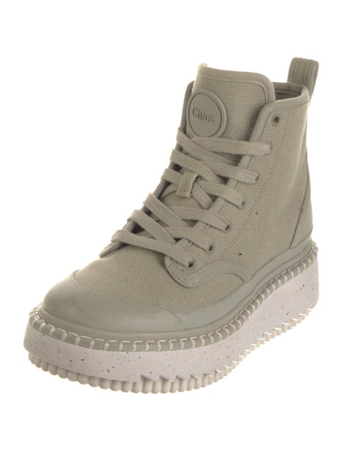 Chloé Canvas Whipstitch Trim Sneakers