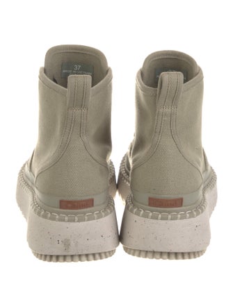 Chloé Canvas Whipstitch Trim Sneakers