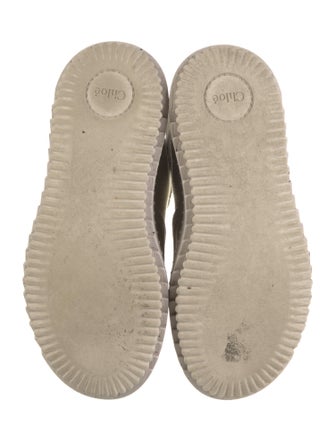 Chloé Canvas Whipstitch Trim Sneakers