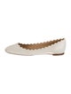 Chloé Leather Scalloped Accent Ballet Flats