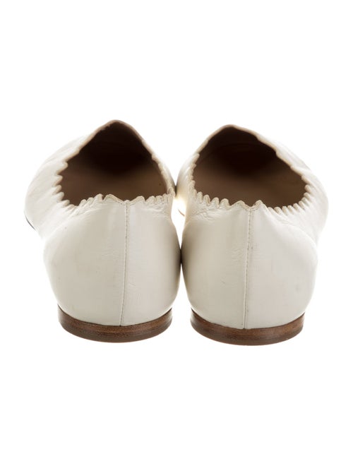 Chloé Leather Scalloped Accent Ballet Flats