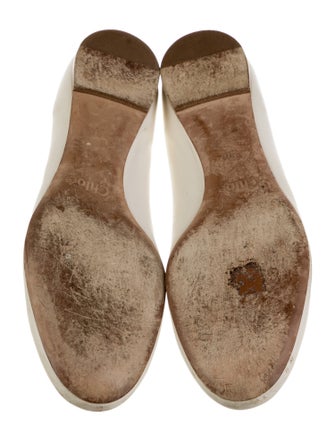 Chloé Leather Scalloped Accent Ballet Flats