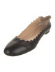 Chloé Leather Scalloped Accent Ballet Flats