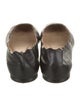 Chloé Leather Scalloped Accent Ballet Flats