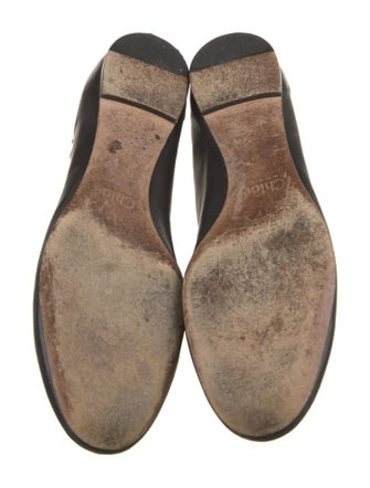 Chloé Leather Scalloped Accent Ballet Flats