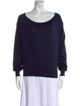 Chloé Silk Scoop Neck Sweater