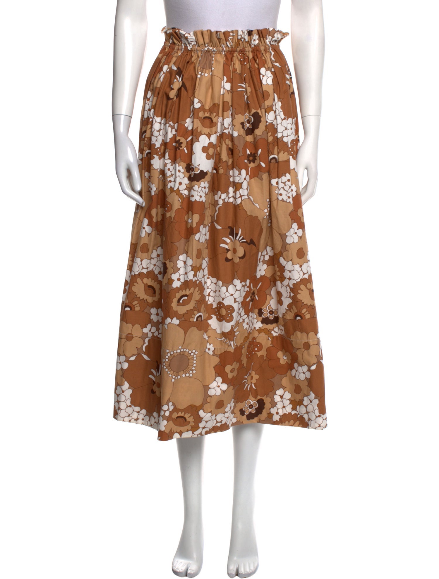 Chloé Floral Print Midi Length Skirt