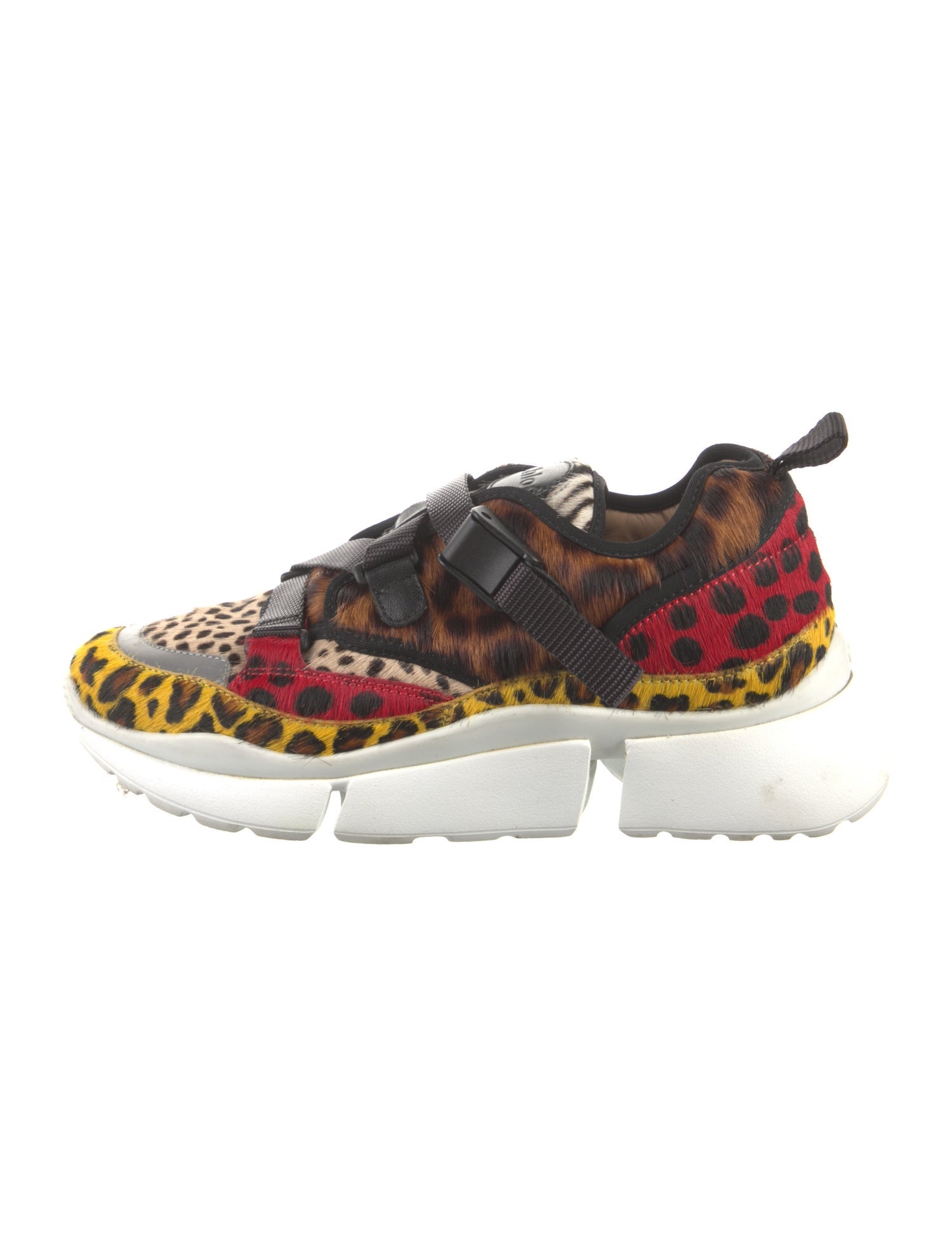 Chloé Ponyhair Animal Print Athletic Sneakers