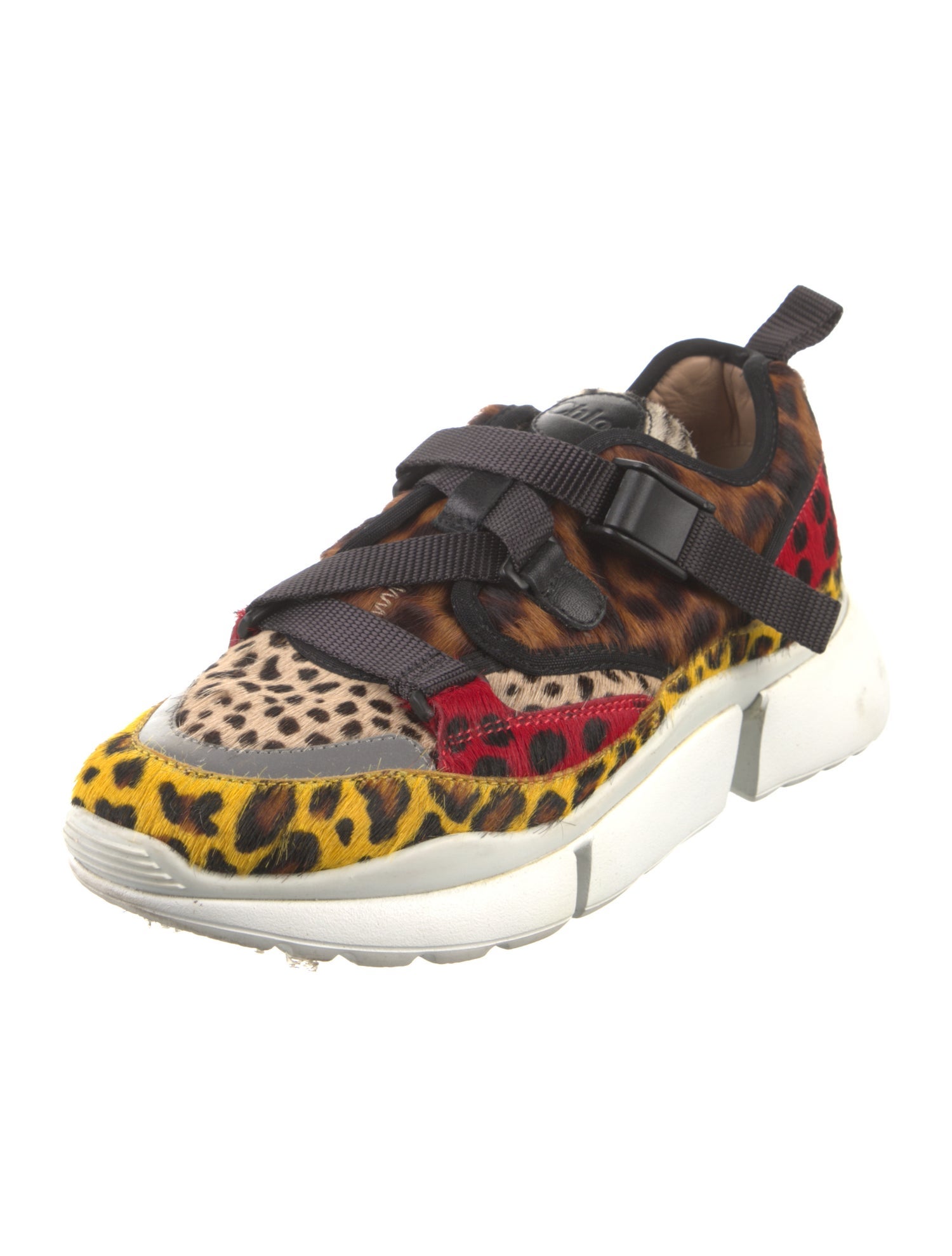 Chloé Ponyhair Animal Print Athletic Sneakers