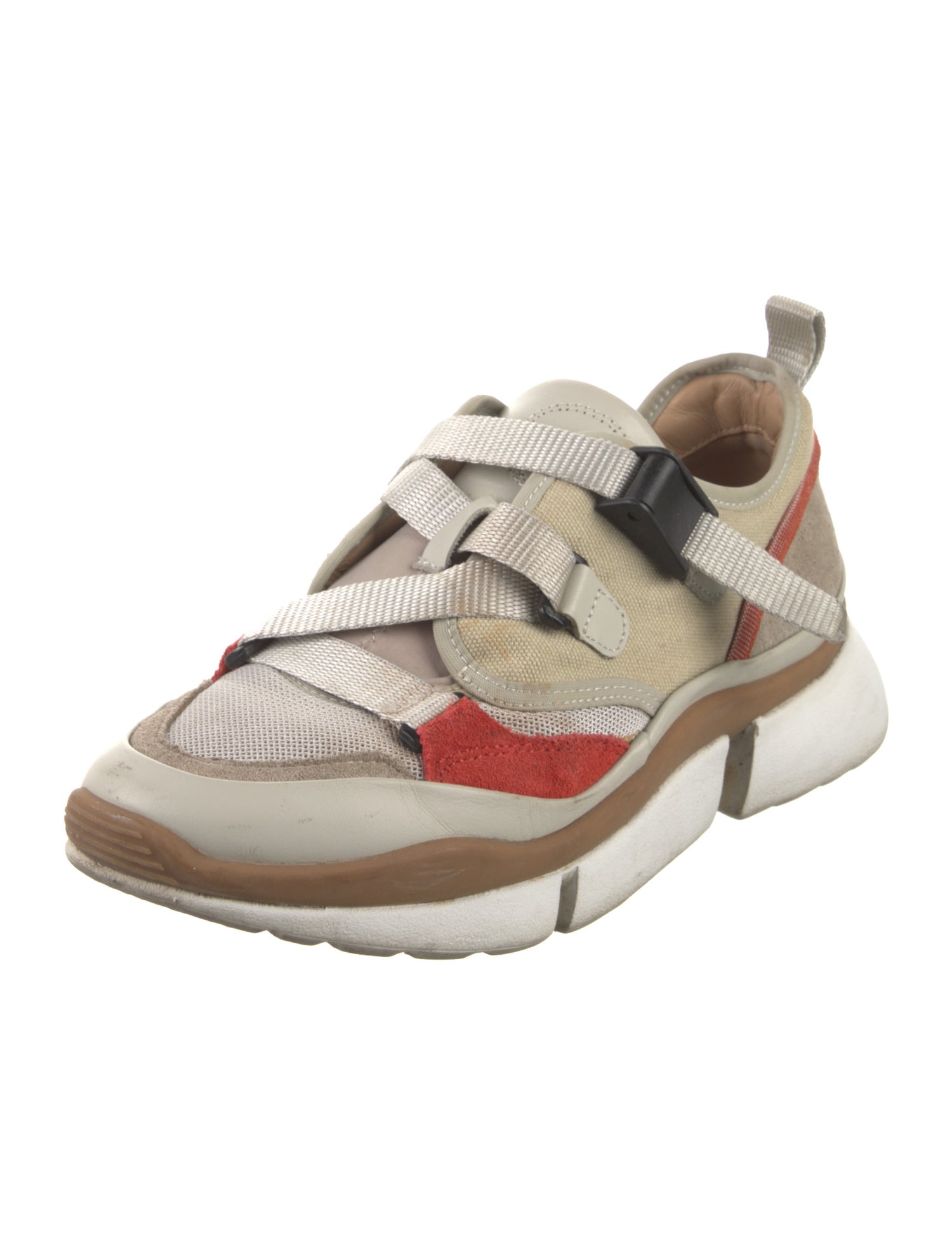 Chloé Mesh Colorblock Pattern Sneakers