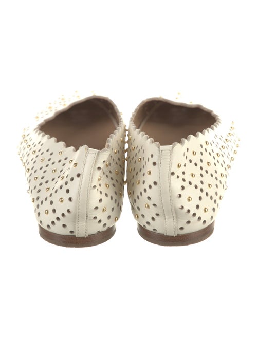 Chloé Leather Studded Accents Ballet Flats