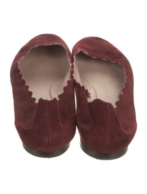 Chloé Suede Scalloped Accent Flats