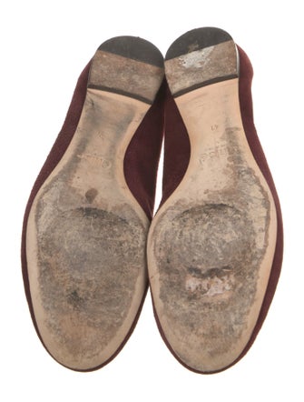 Chloé Suede Scalloped Accent Flats