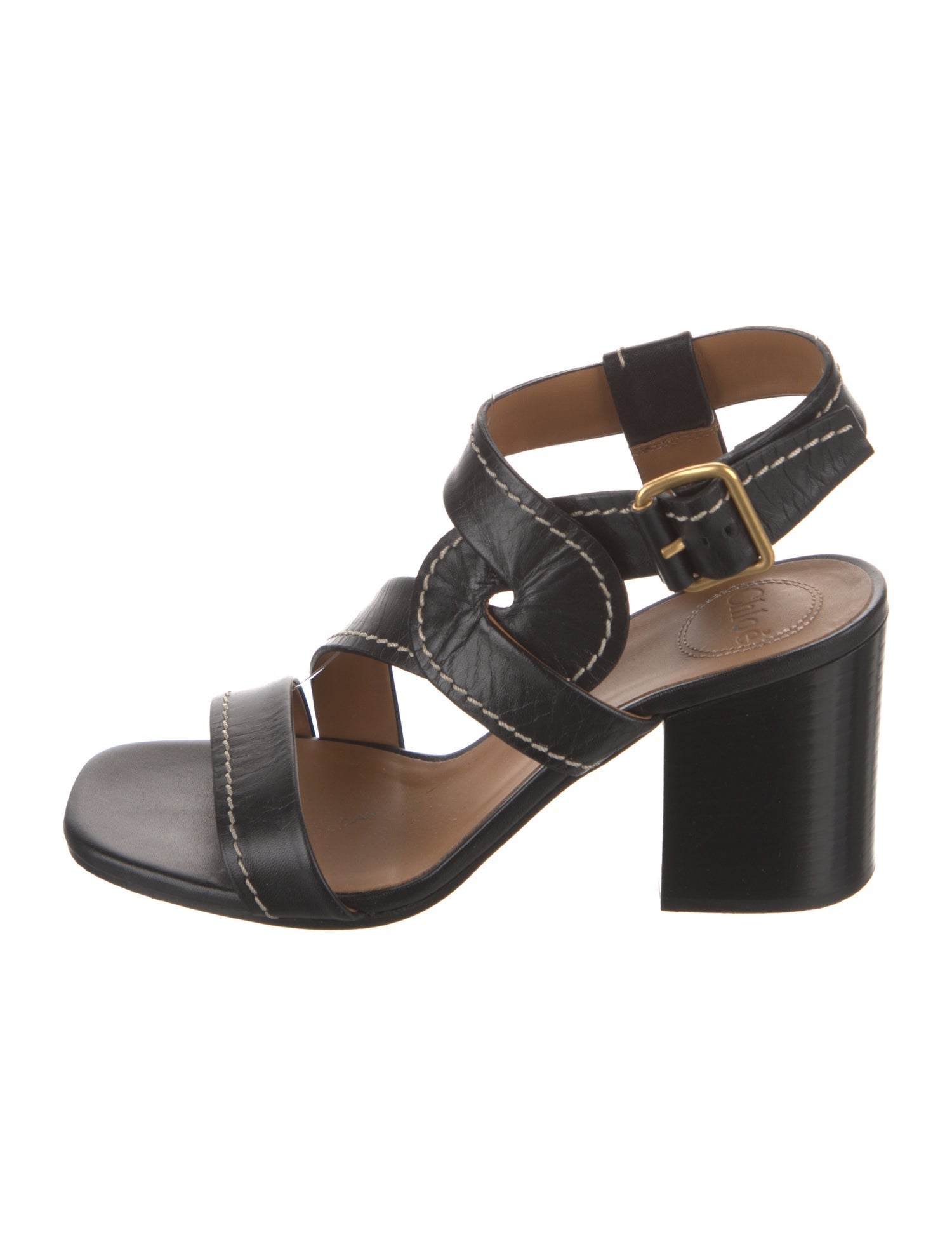 Chloé Leather Slingback Sandals