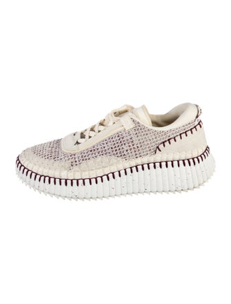 Chloé Tweed Pattern Sneakers