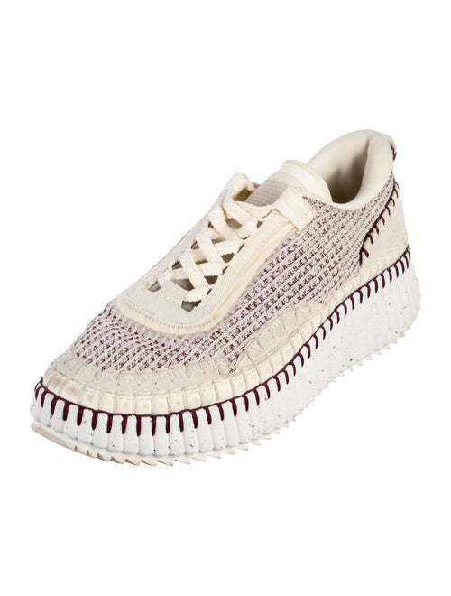 Chloé Tweed Pattern Sneakers