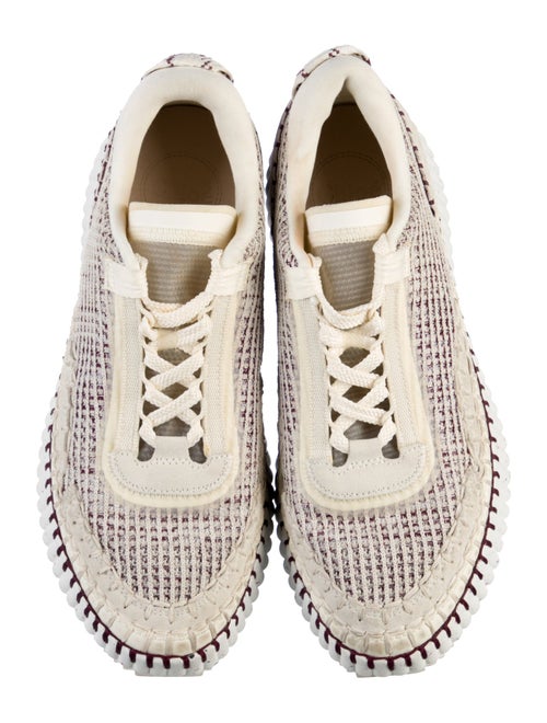 Chloé Tweed Pattern Sneakers