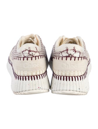 Chloé Tweed Pattern Sneakers