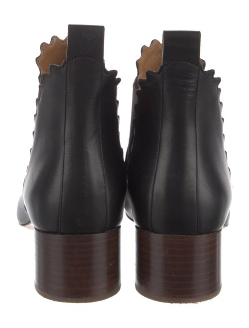 Chloé Leather Scalloped Accent Chelsea Boots