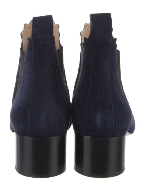 Chloé Suede Scalloped Accent Chelsea Boots