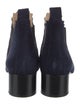Chloé Suede Scalloped Accent Chelsea Boots