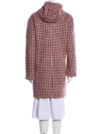 Chloé Alpaca Plaid Print Coat