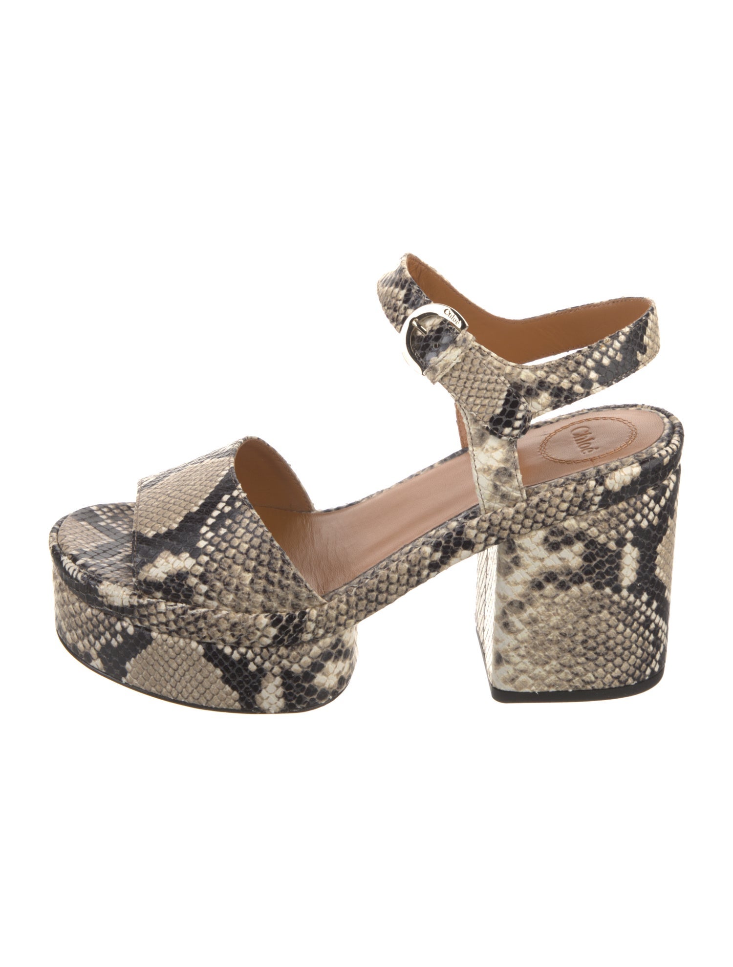 Miu Miu Vintage Leather Square-Toe Sandals - Red Sandals