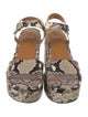 Chloé Leather Animal Print Sandals