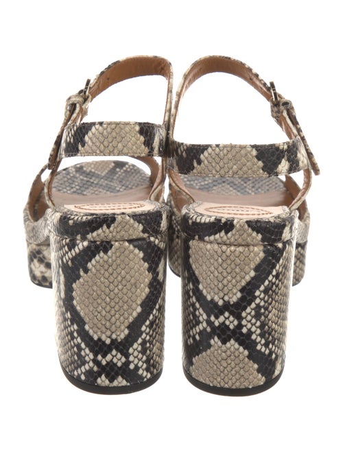 Chloé Leather Animal Print Sandals