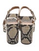 Chloé Leather Animal Print Sandals