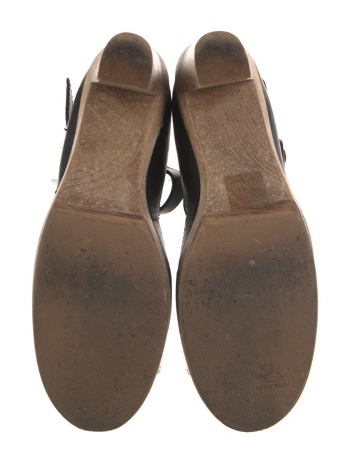 Chloé Leather Lasercut Accents T-Strap Pumps