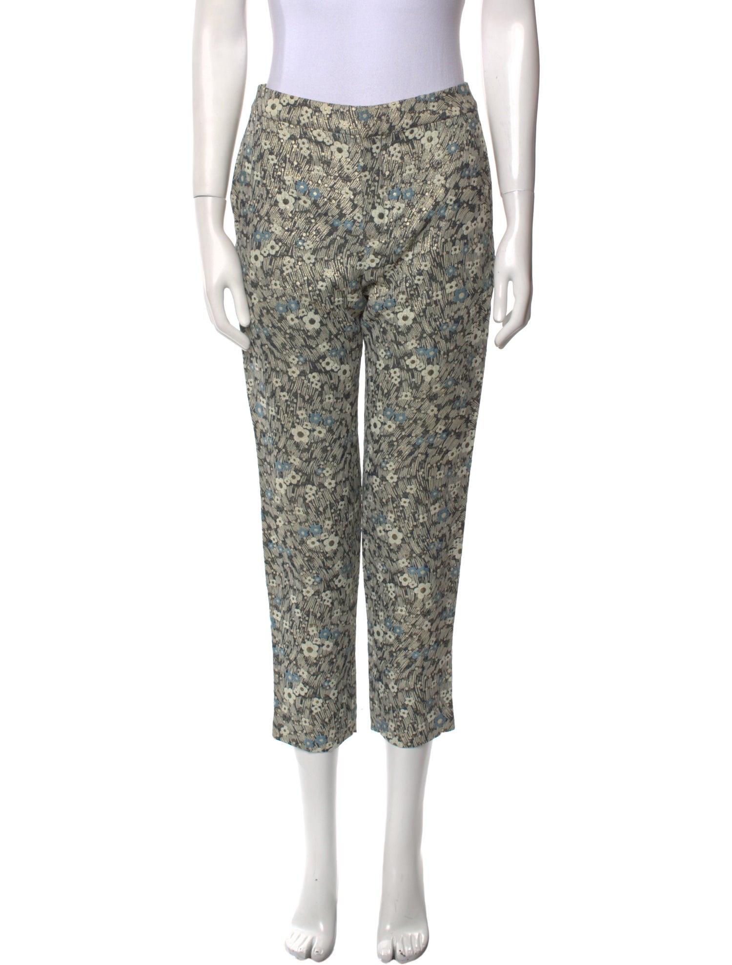 Chloé Floral Print Straight Leg Pants