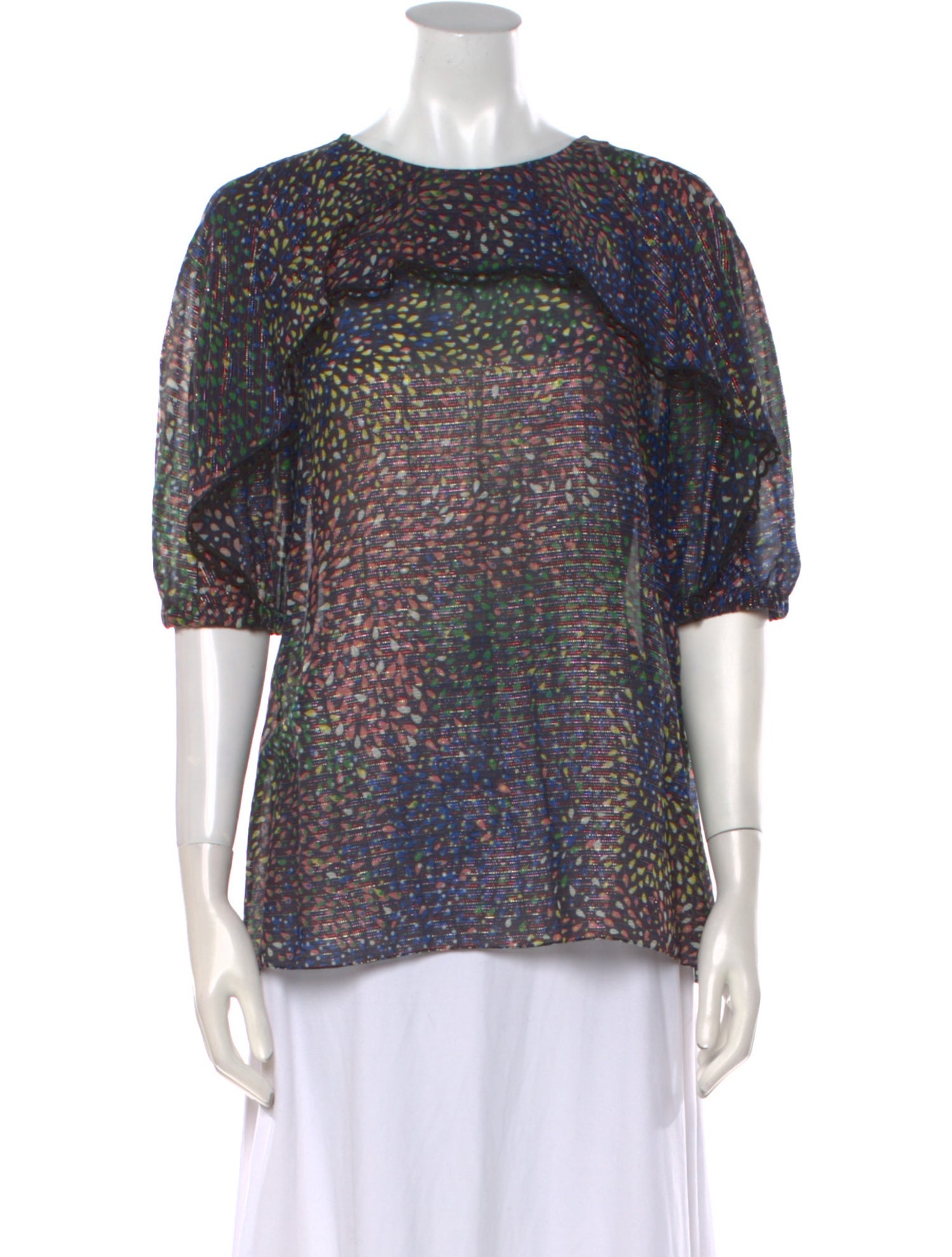 Chloé Printed Bateau Neckline T-Shirt