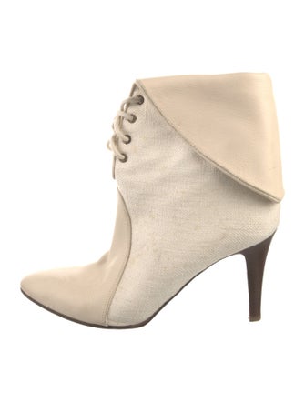 Chloé Canvas Lace-Up Boots