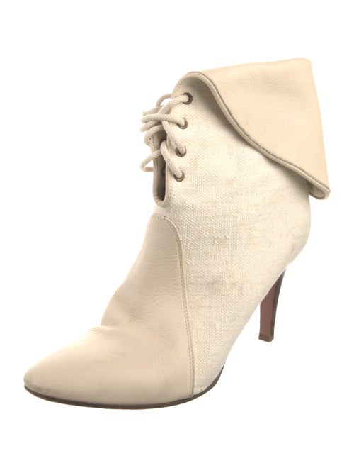 Chloé Canvas Lace-Up Boots